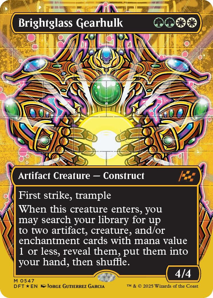Image for Brightglass Gearhulk (Borderless) (First-Place Foil) (547) (Aetherdrift) - Magic: The Gathering