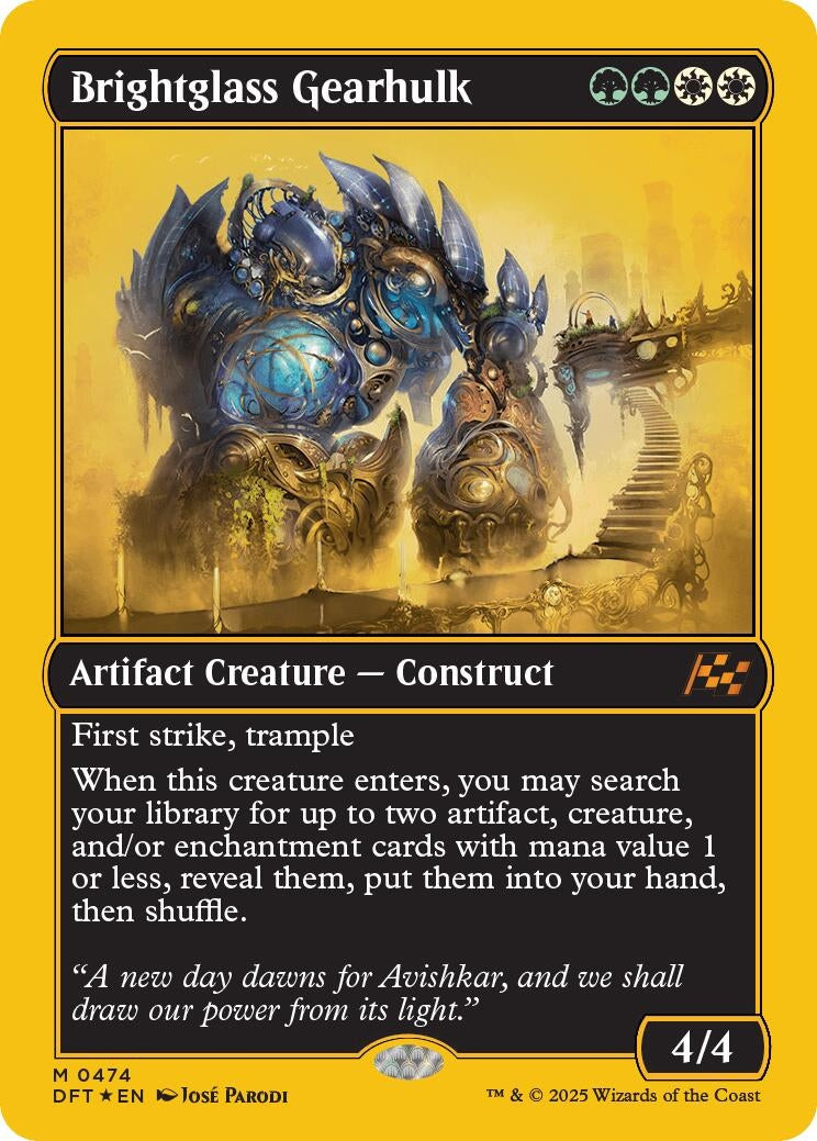 Image for Brightglass Gearhulk (First-Place Foil) (474) (Aetherdrift) - Magic: The Gathering