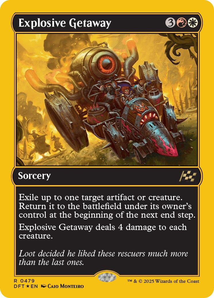 Image for Explosive Getaway (First-Place Foil) (479) (Aetherdrift) - Magic: The Gathering