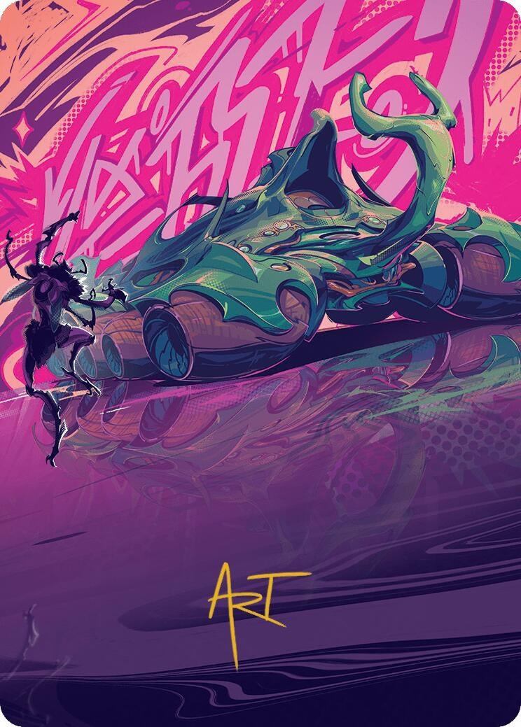 Image for Earthrumbler Art Card (Gold-Stamped Signature) (42) (Aetherdrift) - Magic: The Gathering