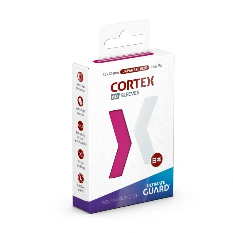 Image for Ultimate Guard Cortex Sleeves Japanese Size Glossy - Pink (60-Pack) - Card Sleeves