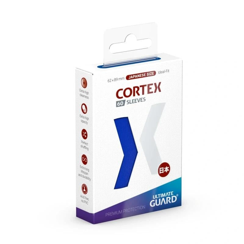 Image for Ultimate Guard Cortex Sleeves Japanese Size Glossy - Blue (60-Pack) - Card Sleeves