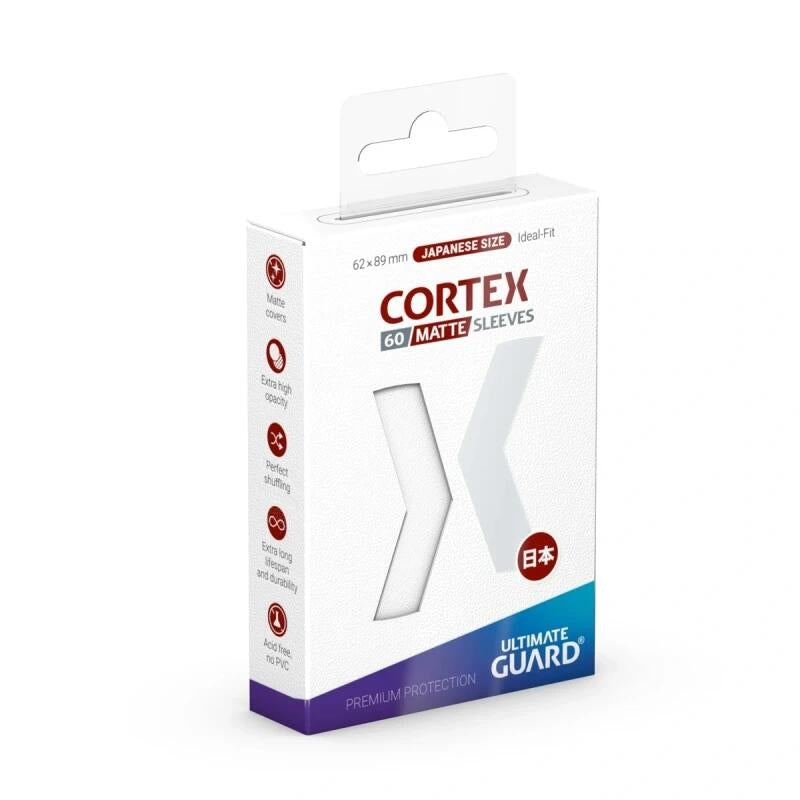 Image for Ultimate Guard Cortex Sleeves Japanese Size Matte - White (60-Pack) - Card Sleeves