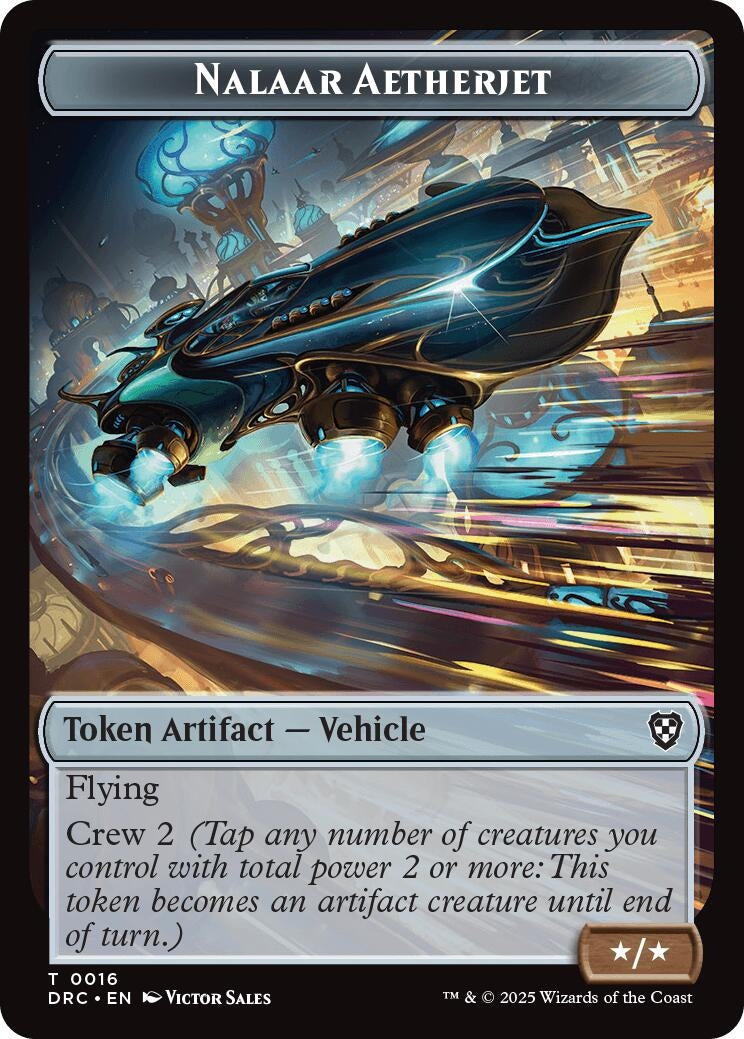 Image for Nalaar Aetherjet // Treasure Double-Sided Token (16 // 11) (Aetherdrift) - Magic: The Gathering