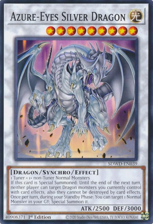 Image for Azure-Eyes Silver Dragon (SDWD-EN039) (SDWD) - YuGiOh