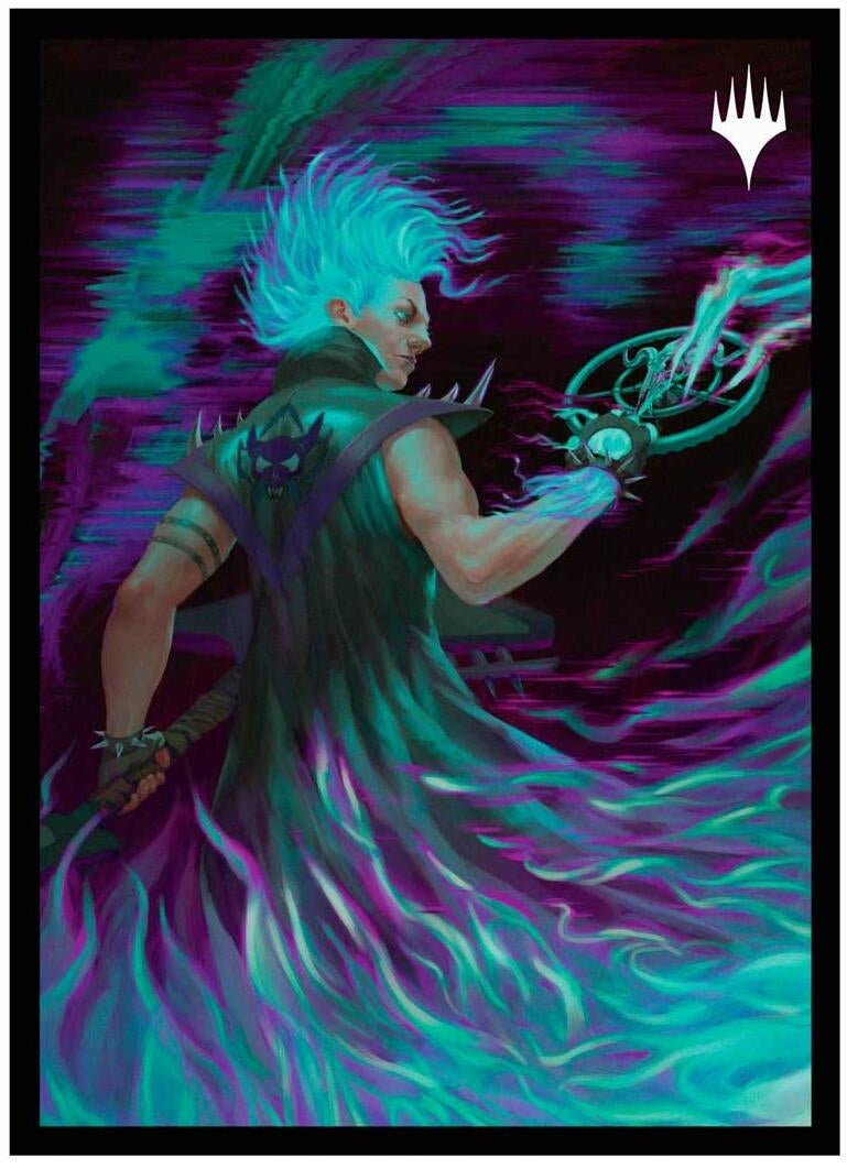 Image for Aetherdrift - Borderless Racer 2: Winter Cursed Rider Standard Deck Protector Sleeves for Magic: The Gathering (100-pack) - Card Sleeves
