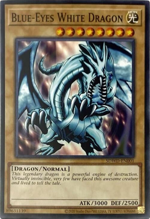 Image for Blue-Eyes White Dragon (SDWD-EN001) (Unlimited Misprint) (SDWD-EN001) (SDWD) - YuGiOh
