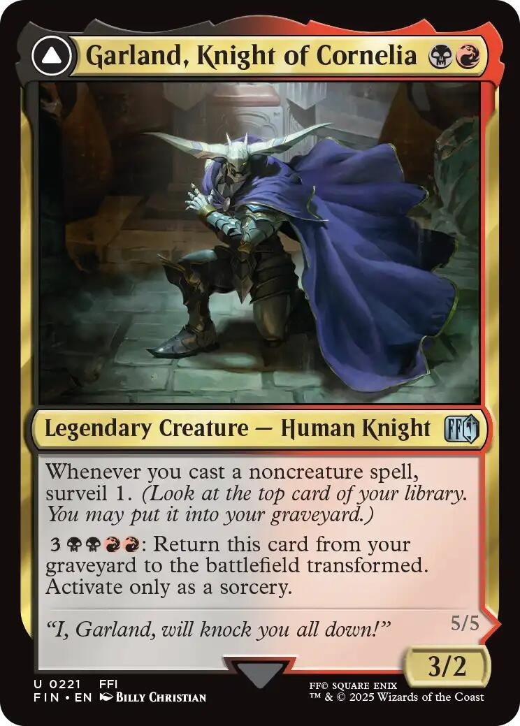 Image for Garland, Knight of Cornelia (221) (FINAL FANTASY) - Magic: The Gathering