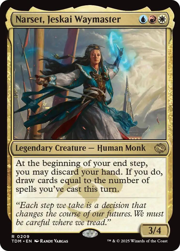 Image for Narset, Jeskai Waymaster (209) (Tarkir: Dragonstorm) - Magic: The Gathering