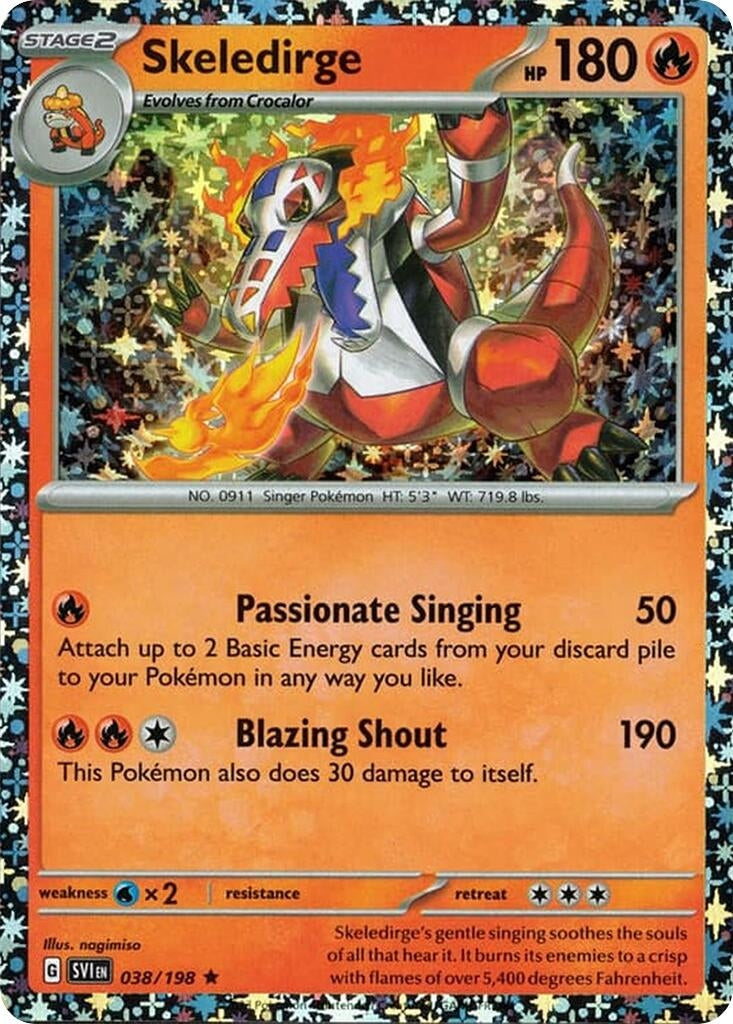 Image for Skeledirge - 038/198 (Sparkle Holo) (038/198) (MCAP) - Pokemon