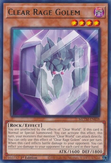 Image for Clear Rage Golem (MZTM-EN038) (MZTM) - YuGiOh