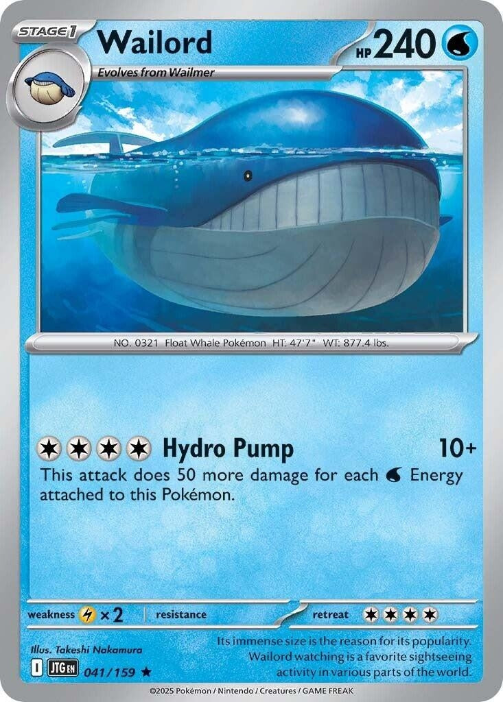 Image for Wailord (041/159) (JTG) - Pokemon