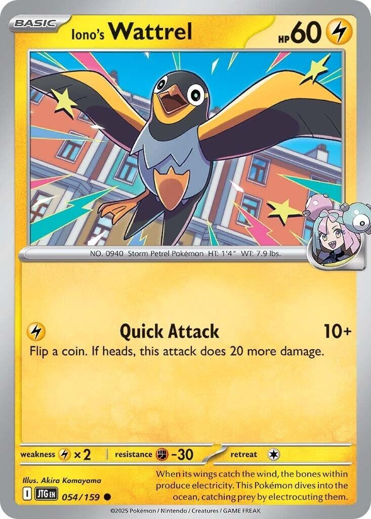Image for Iono's Wattrel (054/159) (JTG) - Pokemon