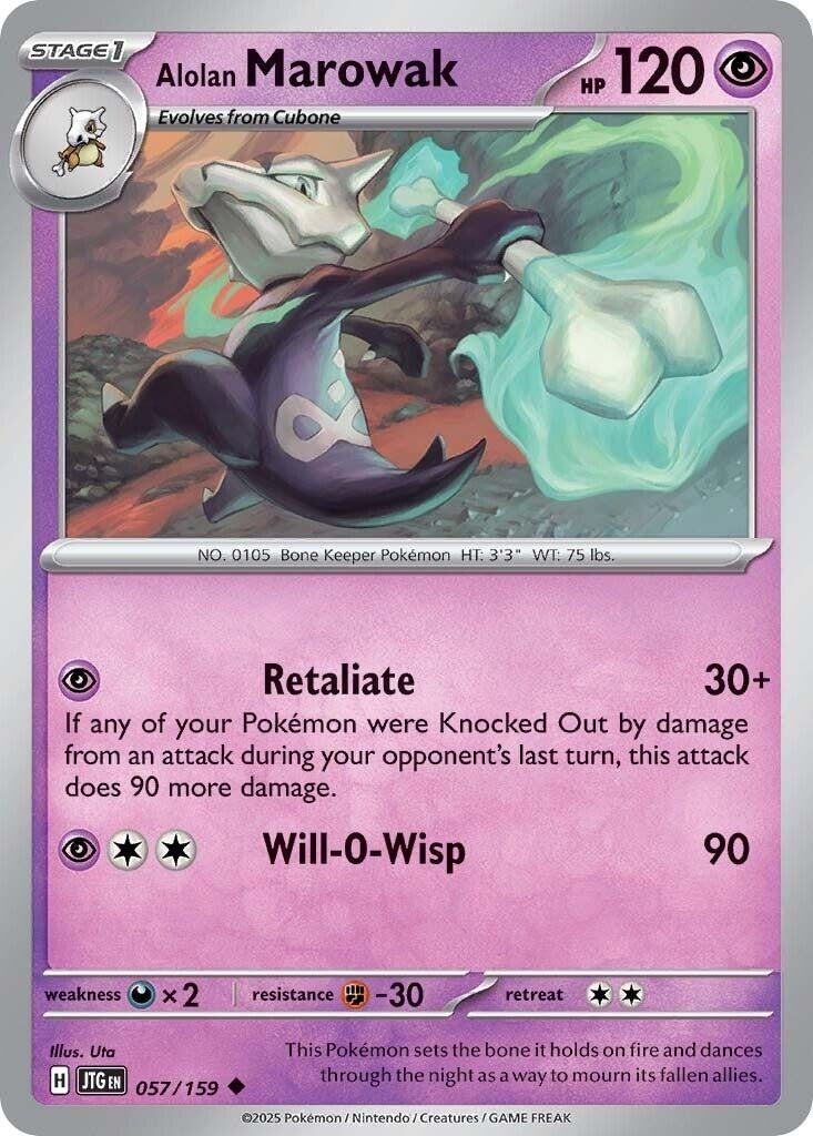 Image for Alolan Marowak (057/159) (JTG) - Pokemon