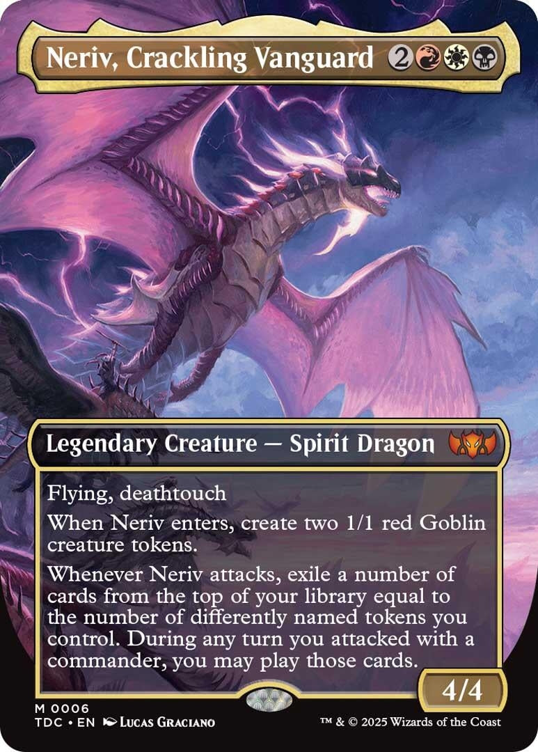 Image for Neriv, Crackling Vanguard (Borderless) (6) (Tarkir: Dragonstorm) - Magic: The Gathering