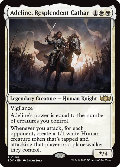 Image for Adeline, Resplendent Cathar (108) (Tarkir: Dragonstorm) - Magic: The Gathering