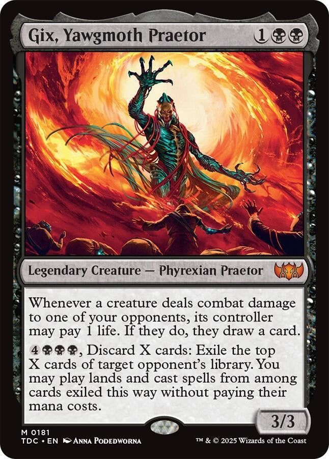 Image for Gix, Yawgmoth Praetor (181) (Tarkir: Dragonstorm) - Magic: The Gathering