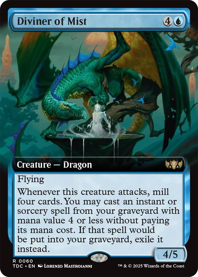 Image for Diviner of Mist (Extended Art) (60) (Tarkir: Dragonstorm) - Magic: The Gathering