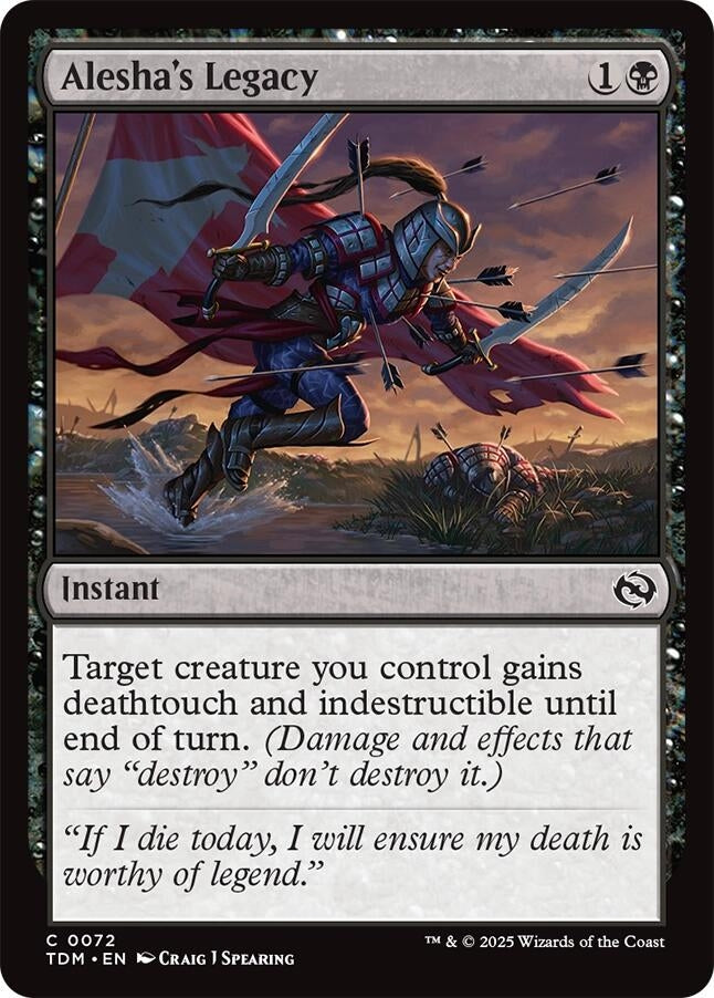 Image for Alesha's Legacy (72) (Tarkir: Dragonstorm) - Magic: The Gathering