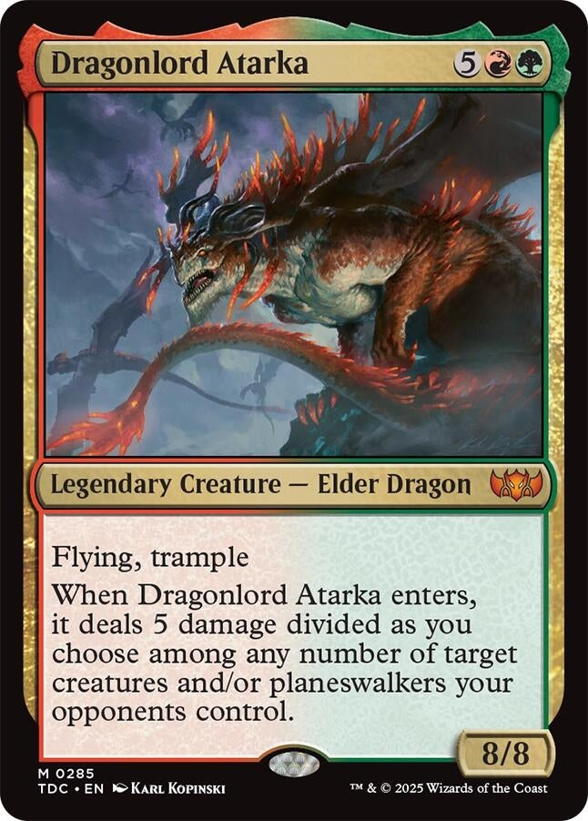 Image for Dragonlord Atarka (285) (Tarkir: Dragonstorm) - Magic: The Gathering