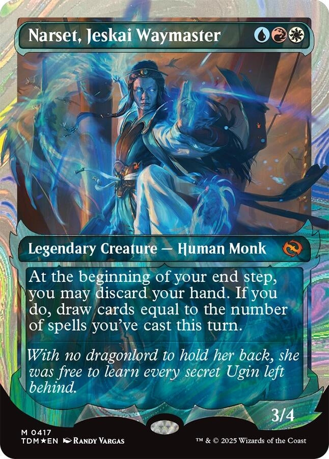 Image for Narset, Jeskai Waymaster (Showcase) (Halo Foil) (417) (Tarkir: Dragonstorm) - Magic: The Gathering