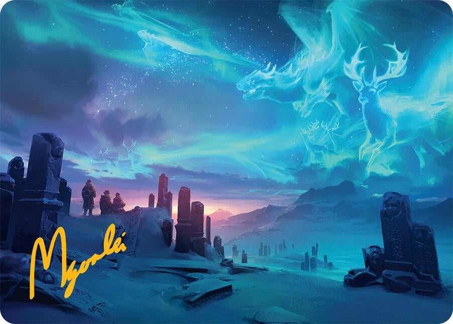 Image for Auroral Procession Art Card (20/54) (Gold-Stamped Signature) (20) (Tarkir: Dragonstorm) - Magic: The Gathering