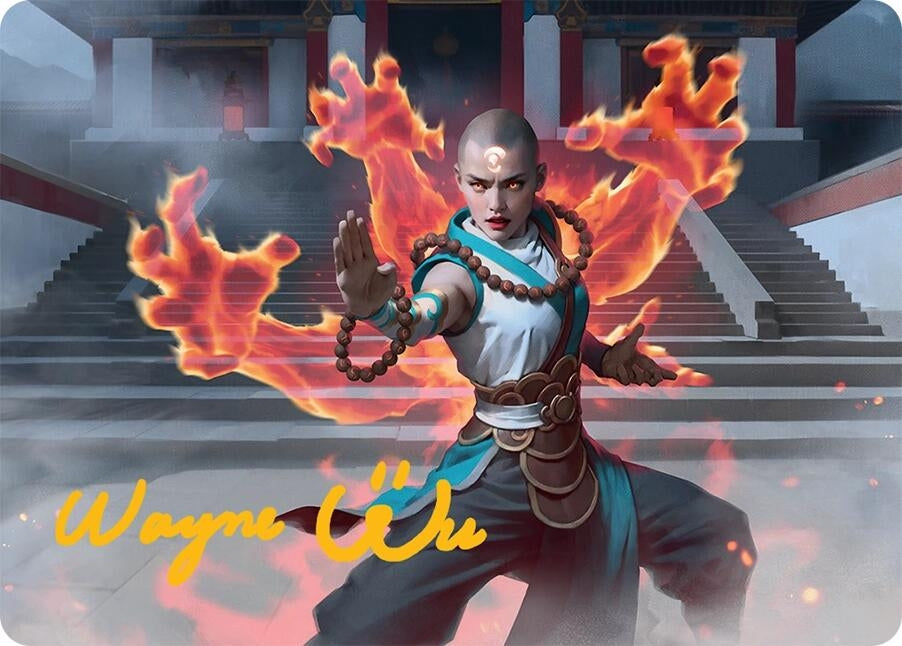 Image for Flamehold Grappler Art Card (24/54) (Gold-Stamped Signature) (24) (Tarkir: Dragonstorm) - Magic: The Gathering