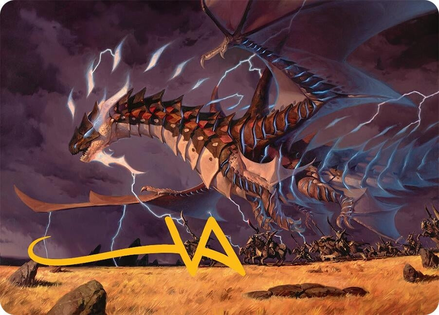 Image for Neriv, Heart of the Storm Art Card (25/54) (Gold-Stamped Signature) (25) (Tarkir: Dragonstorm) - Magic: The Gathering
