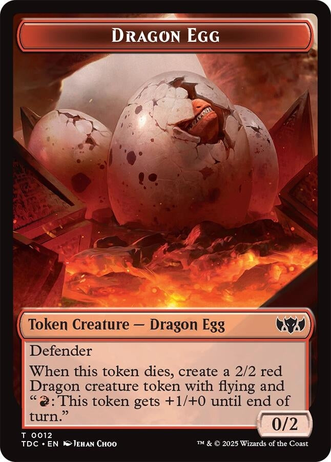 Image for Dragon Egg // Dragon (0013) Double-Sided Token (12 // 13) (Tarkir: Dragonstorm) - Magic: The Gathering