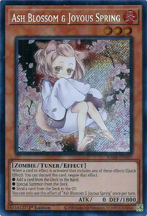 Image for Ash Blossom & Joyous Spring (Alternate Art) (Secret Rare) (RA04-EN025) - YuGiOh