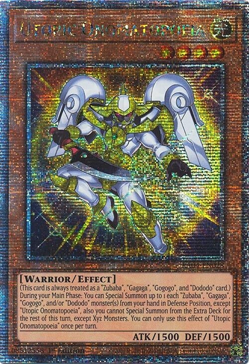 Image for Utopic Onomatopoeia (Quarter Century Secret Rare) (RA04-EN028) - YuGiOh