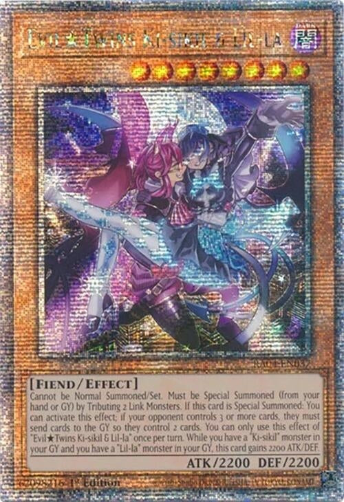 Image for Evil Twins Ki-sikil & Lil-la (Quarter Century Secret Rare) (RA04-EN037) - YuGiOh