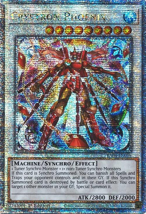 Image for Crystron Phoenix (Quarter Century Secret Rare) (RA04-EN058) - YuGiOh