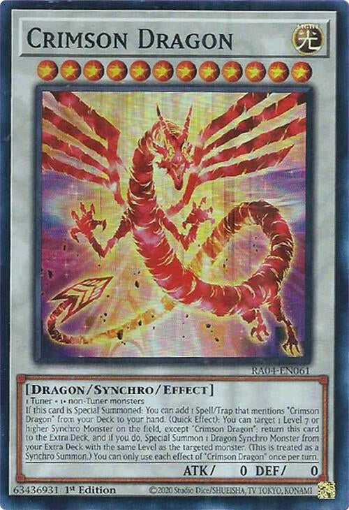 Image for Crimson Dragon (RA04-EN061) - YuGiOh