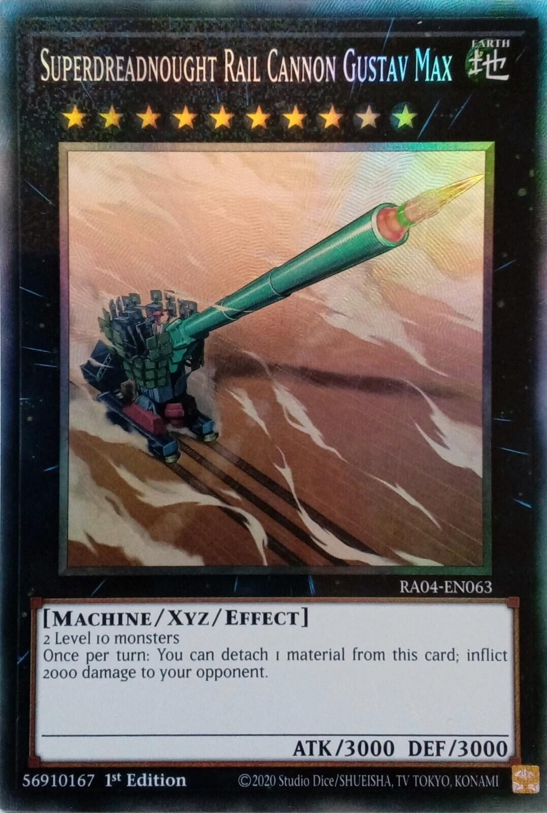 Image for Superdreadnought Rail Cannon Gustav Max (PCR) (RA04-EN063) - YuGiOh