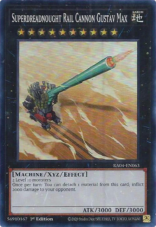 Image for Superdreadnought Rail Cannon Gustav Max (RA04-EN063) - YuGiOh