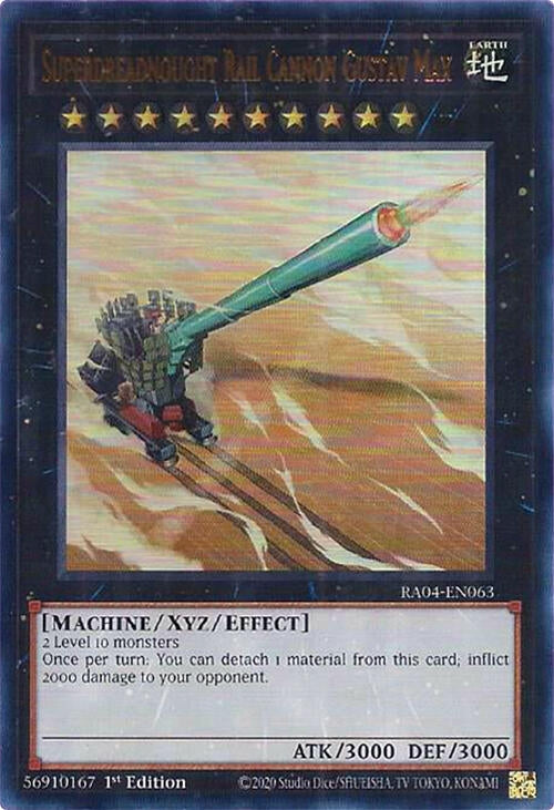 Image for Superdreadnought Rail Cannon Gustav Max (UR) (RA04-EN063) - YuGiOh