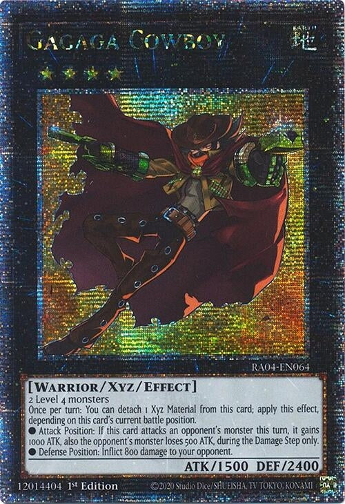 Image for Gagaga Cowboy (Quarter Century Secret Rare) (RA04-EN064) - YuGiOh