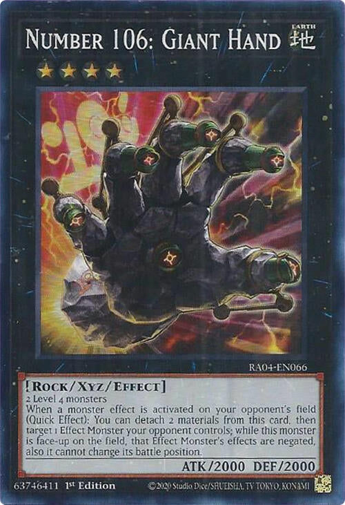 Image for Number 106: Giant Hand (RA04-EN066) - YuGiOh