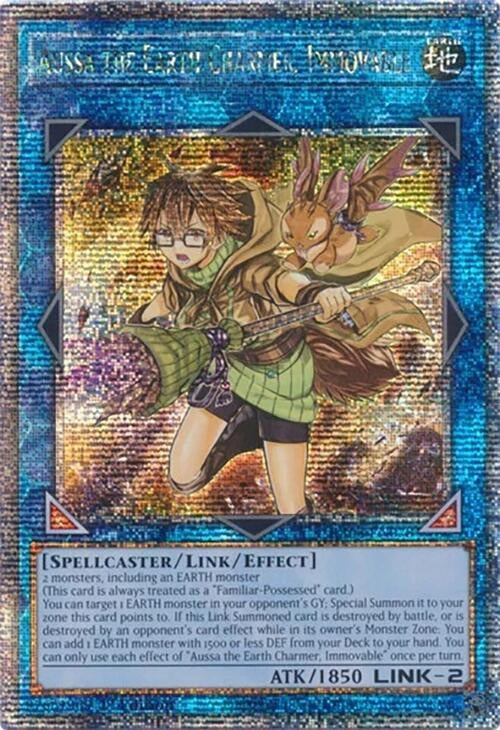 Image for Aussa the Earth Charmer, Immovable (Quarter Century Secret Rare) (RA04-EN078) (Quarter Century Stampede) - YuGiOh