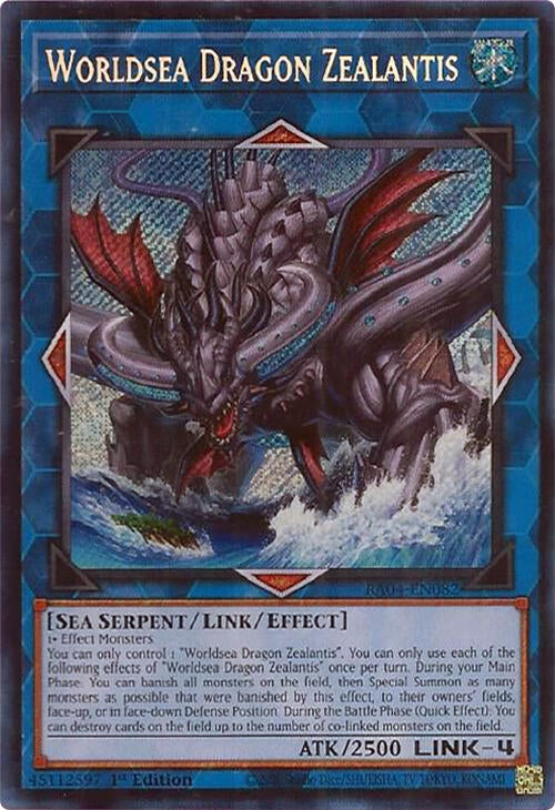 Image for Worldsea Dragon Zealantis (Secret Rare) (RA04-EN082) - YuGiOh