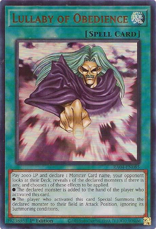 Image for Lullaby of Obedience (UR) (RA04-EN085) - YuGiOh
