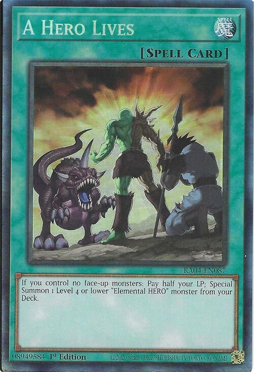 Image for A Hero Lives (PCR) (RA04-EN087) - YuGiOh