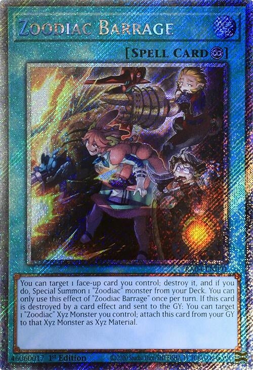 Zoodiac Barrage (Platinum Secret Rare) (RA04-EN091)