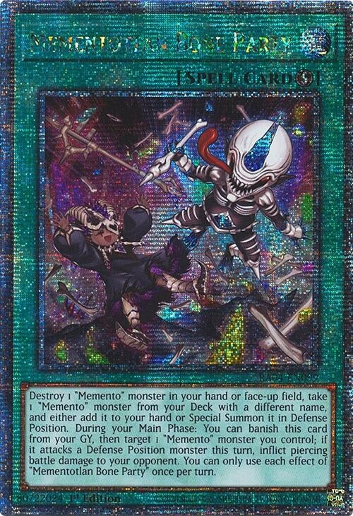 Image for Mementotlan Bone Party (Quarter Century Secret Rare) (RA04-EN099) - YuGiOh