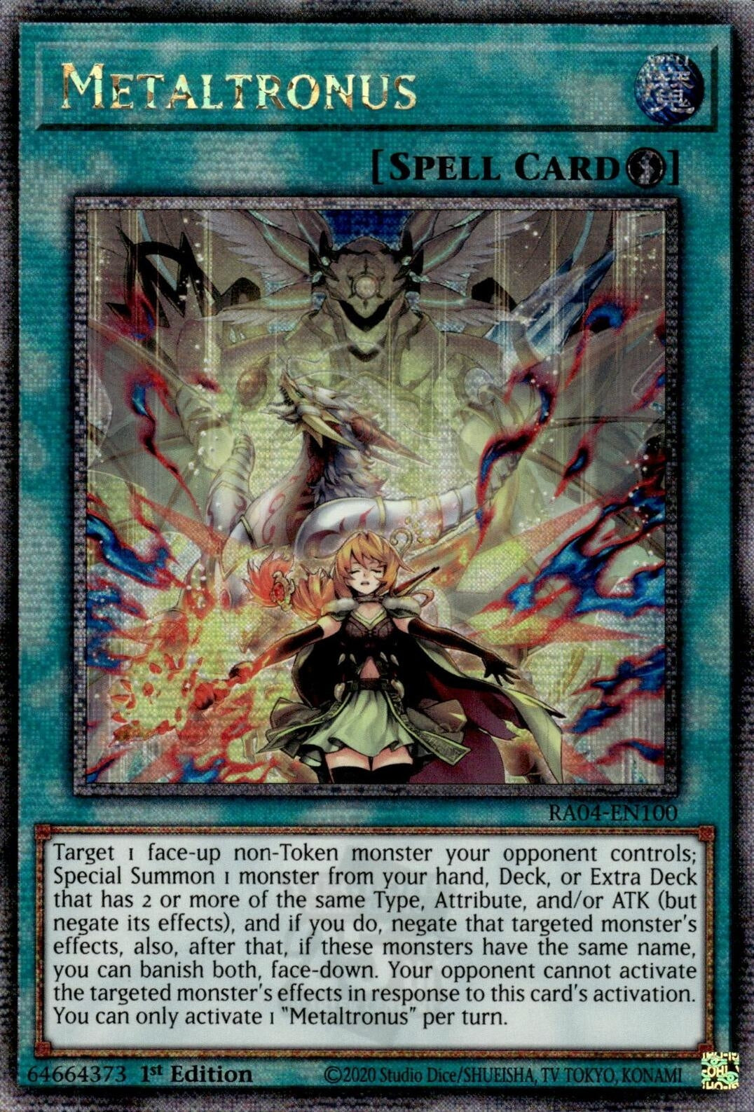 Image for Metaltronus (Quarter Century Secret Rare) (RA04-EN100) - YuGiOh