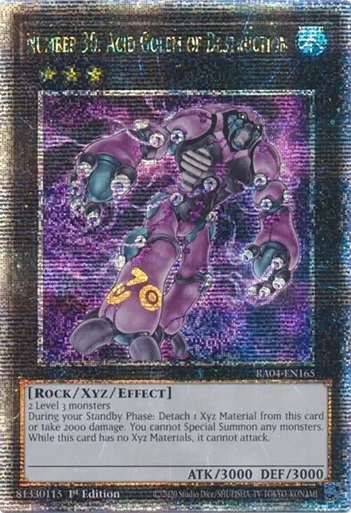 Image for Number 30: Acid Golem of Destruction (Quarter Century Secret Rare) (RA04-EN165) - YuGiOh