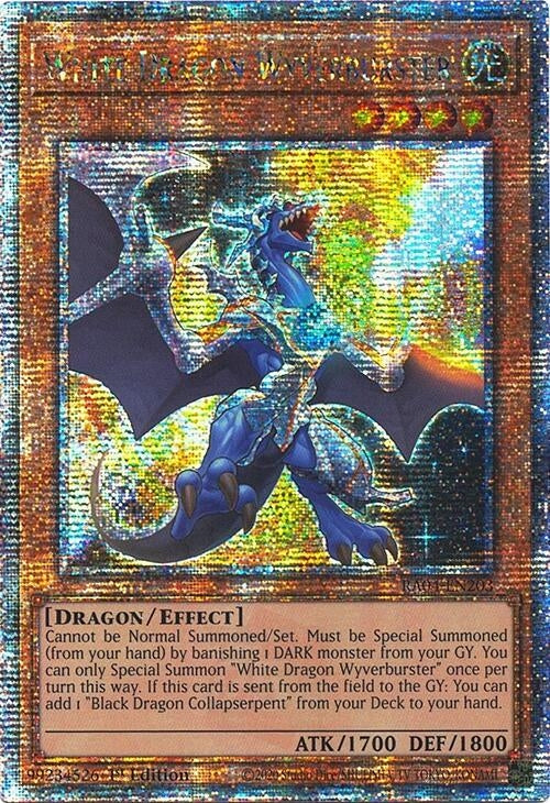 Image for White Dragon Wyverburster (Quarter Century Secret Rare) (RA04-EN203) - YuGiOh