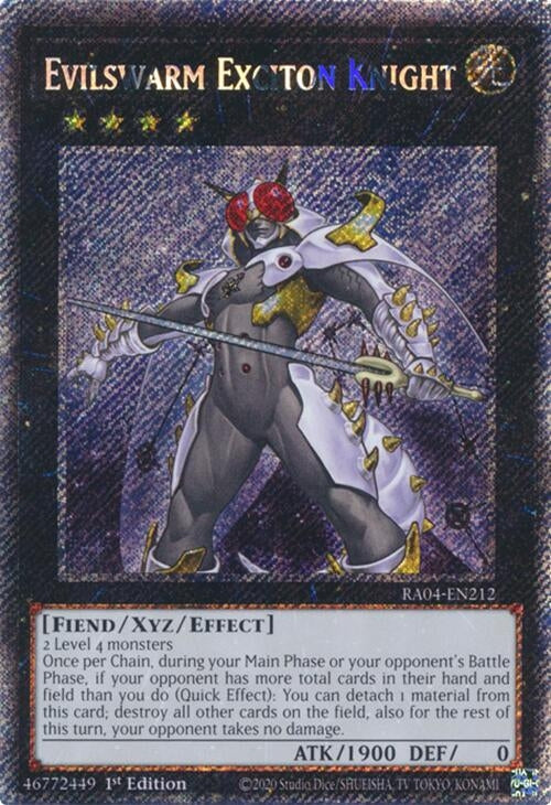 Evilswarm Exciton Knight (Platinum Secret Rare) (RA04-EN212)