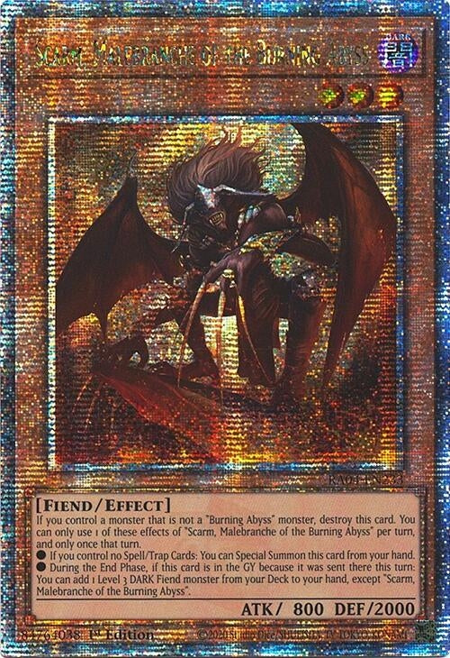 Image for Scarm, Malebranche of the Burning Abyss (Quarter Century Secret Rare) (RA04-EN233) - YuGiOh